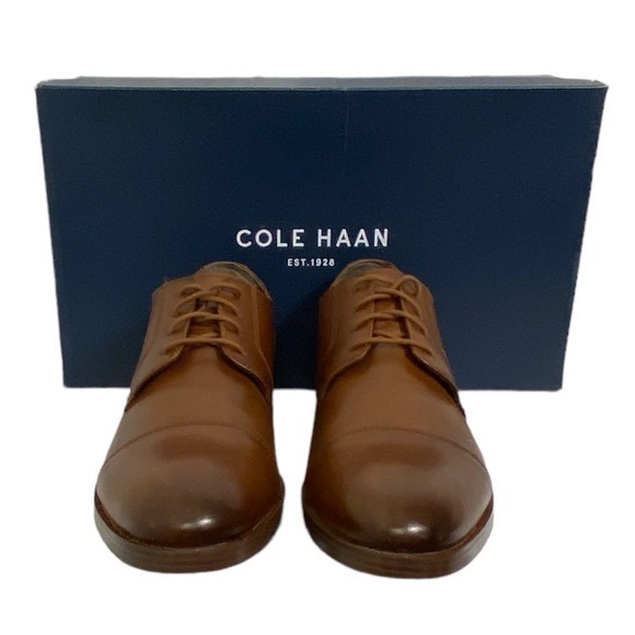 Cole Haan 11 Henry Grand Blucher Cap OX Oxford British Tan/Dark Brown